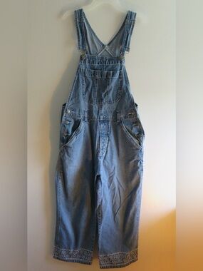 Vintage overalls with floral details